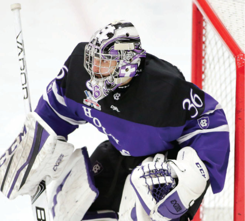 Holy Cross goalie Paul Berrafato on a crusade