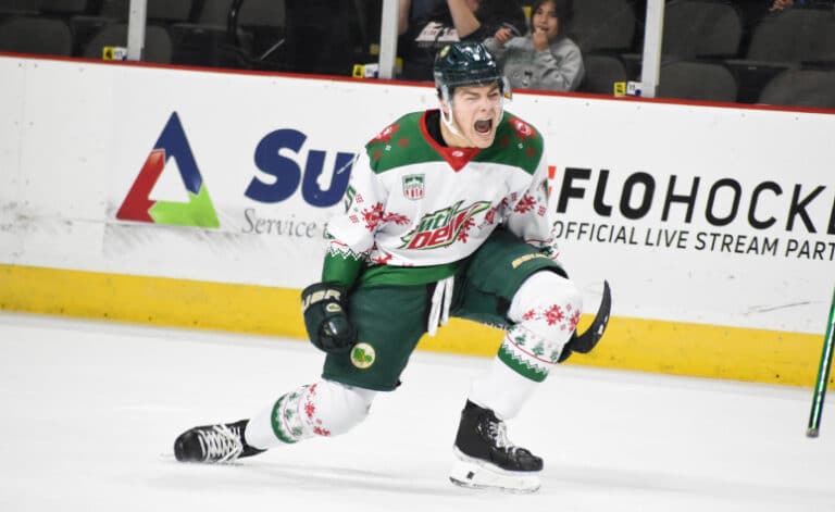Owen Keefe has two goals since joining the Sioux City Musketeers of the USHL. (Brianna Homan)