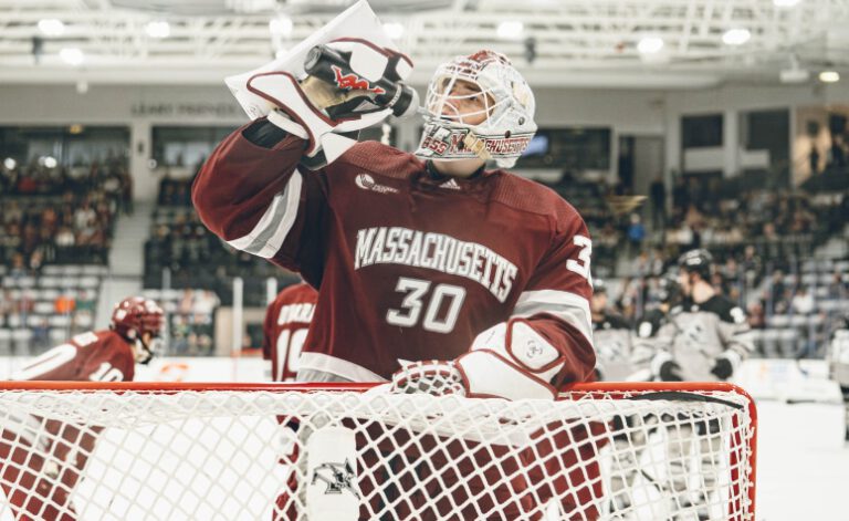 UMass expects goaltender Michael Hrabal to have a strong second half.