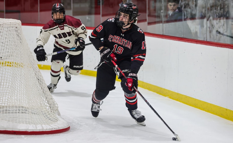 Jack Queally has a very high ceiling for St. Sebastian's. (Brian Kelly/NEHJ)