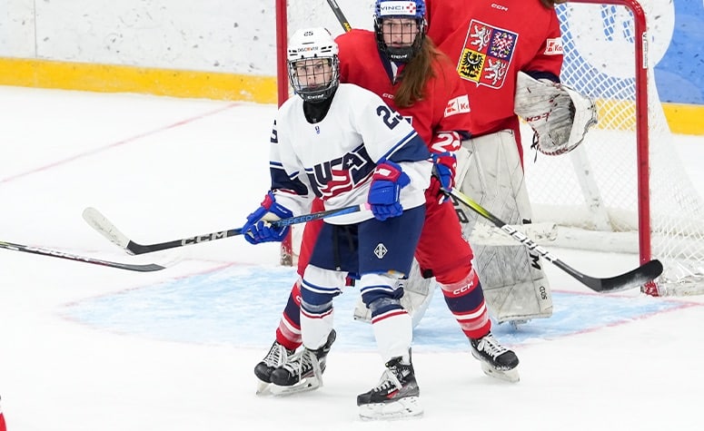 Minnesota commit Annabelle Lovell has 69 points in 40 games for Lovell Academy this season. (USA Hockey)