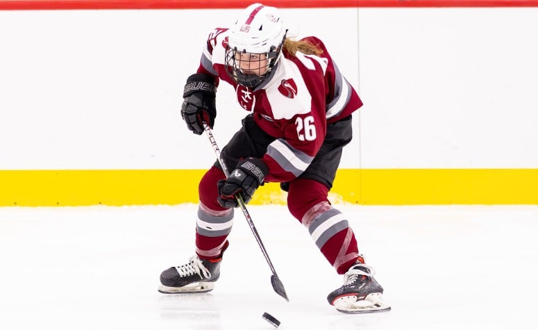 Annie Schwarz had a goal and two assists in Loomis Chaffee's win over Williston. (Yuqi Qian)