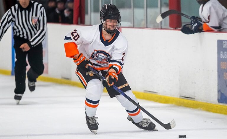 Talia Engel led Vermont Academy with 10 goals and 19 points last season. (Patrick Donnelly/NEHJ)