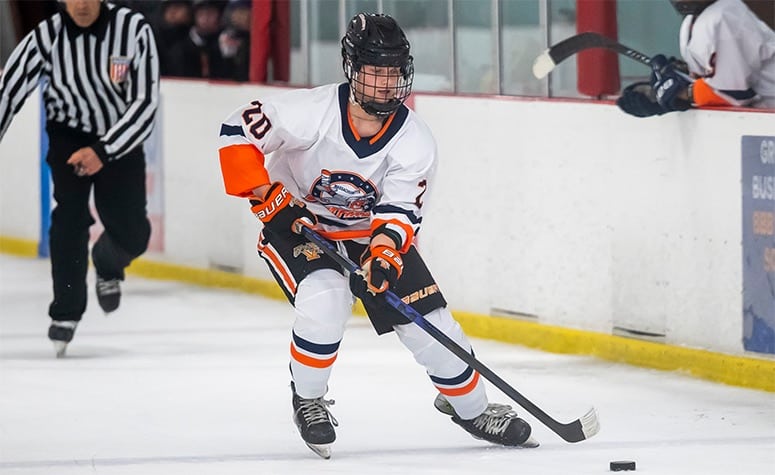 Talia Engel led Vermont Academy with 10 goals and 19 points last season. (Patrick Donnelly/NEHJ)