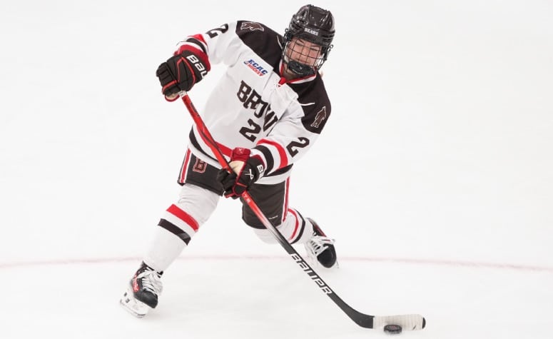 Monique Lyons totaled 151 points (77 goals) in 77 games across three seasons at Williston. (Brown Athletics)