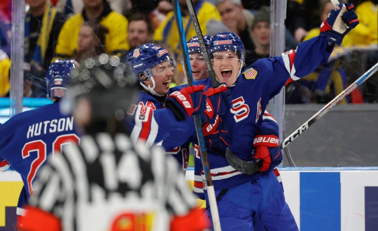 Ryan Leonard celebrates after scoring in the final. (Getty Images)
