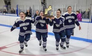 Nobles won its first championship since 2020 with a 3-1 win over Williston. (Brian Kelly/NEHJ)